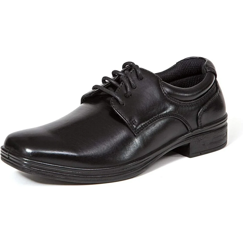 Deer Stags Blazing Boys Black Oxford Dress Shoes Size 7 Youth New